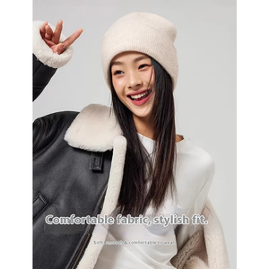 Chapeau tricoté en <span class=keywords><strong>cachemire</strong></span> femmes automne hiver nouveau visage montrant petite grosse tête chaude <span class=keywords><strong>oreille</strong></span> protégeant tissu commun à la mode - Product Image 3