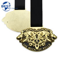 Fabricant d'usine Personnalisé Football Football Or Prix Sport Médaille En Gros 3D Cuivre Prix Hockey Médaille avec Lanière