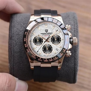 Montres PAGANI DESIGN Surface Météorite Montres à Quartz de Luxe pour Hommes Chronographe Étanche en Caoutchouc Verre Saphir AR - Product Image 2