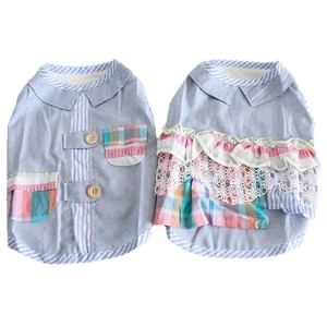 JXANRY Ropa de Estilo Vaquero Francés para Perros, Conjunto Simple y Cómodo de Verano y Primavera para Parejas de Bulldogs Ingleses y Corgis - Product Image 5