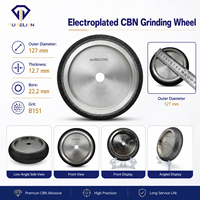Meule CBN électroplaquée B151, grain D127x22.2x12.7mm pour le rectage de précision des aciers HSS