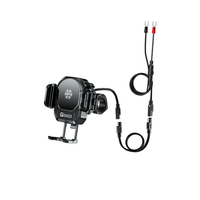 Ventilateur de refroidissement Kewig pour téléphone avec support magnétique pour moto, chargeur rapide Qi2 15W+PD36W, support de téléphone pour moto en alliage d'aluminium