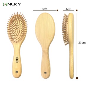 Paddle Detangling Bamboo Hair Brush Wood Air Cushion Brush Bamboo Bristle Paddle Brush