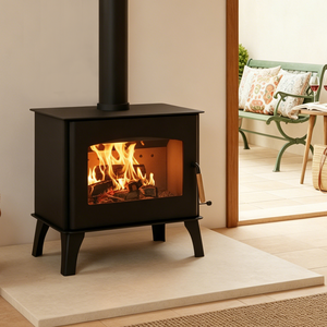 Acciaio nero di alta qualità R1401A 14.1KW fornitura di aria secondaria stufa a legna moderna sala da pranzo riscaldamento e camino - Product Image 1