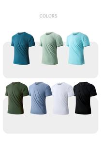 เสื้อยืดแบบถัก190จีเอสเอ็มปกติพอดีตัวแห้งเร็วโลโก้ตามสั่งสวมใส่สบายและมีสไตล์ - Product Image 3