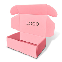 Individuelles Logo Rosa Starre Geschenk-Versandkartons Verpackungspapierboxen mit Prägung für Kleidung Schuhe Unterwäsche Socken Pelz