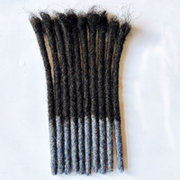 Extensions de dreadlocks en cheveux humains vierges brésiliens, doux, naturels, noirs, micro-locs, dreads, cheveux à tresser au crochet pour femmes et hommes