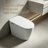 Inodoro Inteligente Ergonómico con Secado por Aire Caliente, Anti-Reflujo, Cierre Suave y Tapa de ABS para Renovación de Baños Familiares