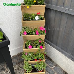 Jardinière en <span class=keywords><strong>bois</strong></span> GARDMATE à 6 niveaux, durable et écologique, <span class=keywords><strong>pour</strong></span> herbes, fleurs et fraises - Product Image 4