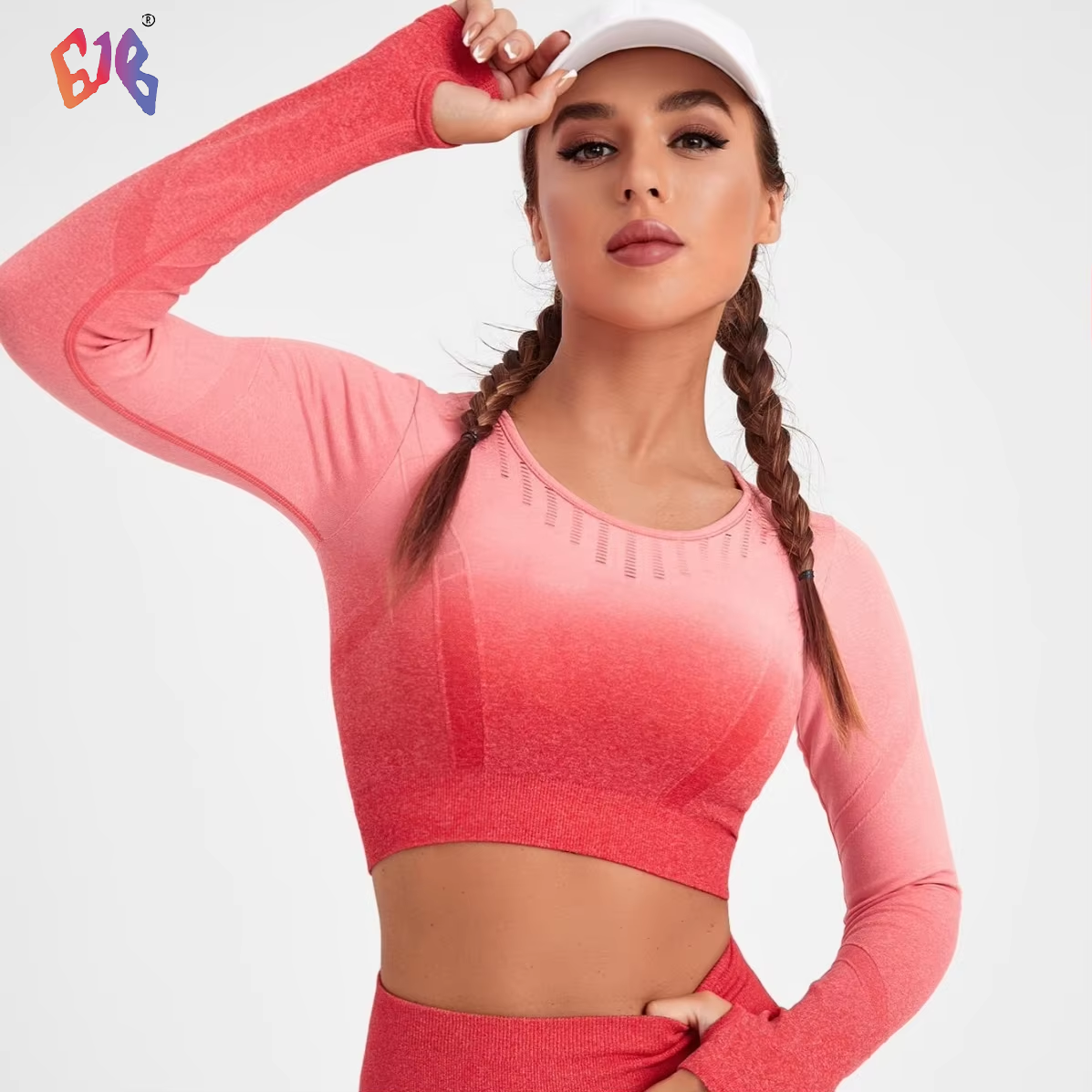 Women Petite Long Sleeve Yoga Top Outdoor Workout Fitness Training Shirt Breathable Quick Dry Athletic Activewear
