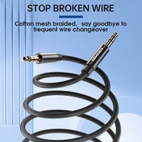 Câble audio ESEEKGO AX-03 4FT en nylon tressé 3,5 mm mâle-mâle, conducteur en cuivre pur, charge rapide 6A pour appareil photo iOS, ordinateur