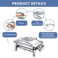 Chauffe-Plat Électrique Hydraulique en Acier Inoxydable pour Buffet Hôtelier – Équipement de Maintien au Chaud des Aliments
