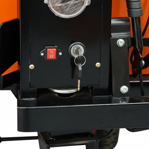 Chariot à roues électriques, mini-dumper, chariot à benne basculante à 3 roues, orange et noir, 100x70x90cm, utilisation en entrepôt - Product Image 4