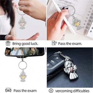 Llavero de Ángel Guardián con Sonrisa de Niña y Corazón, Colgante para Bolso, Éxito de Ventas Transfronterizo - Product Image 4