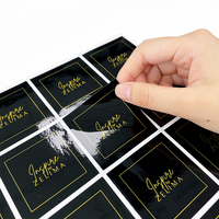 Impression de logo personnalisé produit imprimé mat stratifié autocollants carré bougie pot étiquette d'emballage pour bouteille de parfum