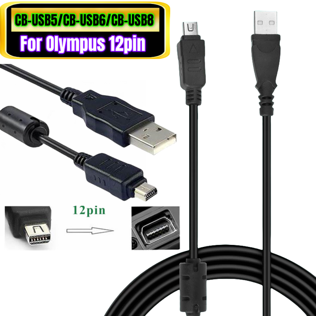 CB-USB5 CB-USB6 CB-USB8 Wire Cord for Olympus Digital Camera USB Data File Picture Transfer Charging Cable TG-830 TG-310, TG-320