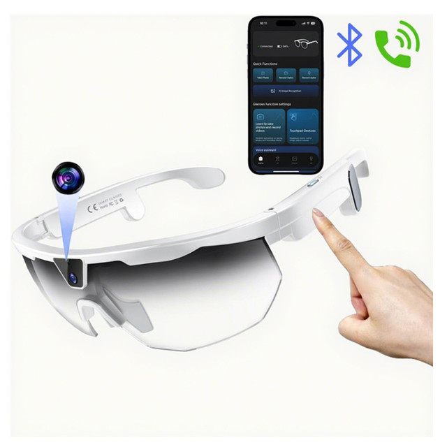W640 Cycling AI Sports Shooting Smart Glasses Outdoor Bicycle Driving Running Camera Record Voice Assistant Smart Sunglasses