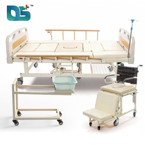 Fauteuil roulant manuel convertible multifonction pas cher pour personnes âgées, lit d'hôpital avec trou pour le toilette - Product Image 4