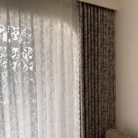 Cortinas Voile Blancas con Diseño Floral en Relieve 3D, Estilo Vintage, Directo de Fábrica, Jacquard Francés, Filtrado de Luz