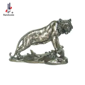 Dekoratif hayvan heykelleri leopar yaşam boyutu leopar bronz heykel satılık