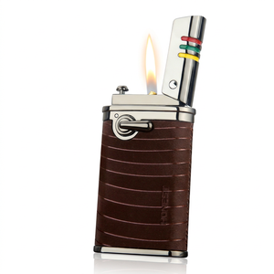Classic Retro Rocker Arm Kerosene Oil Lighter Metal Refillable Brown Cigarette Lighter <b>for</b> <b>Presents</b> - Product Image 1