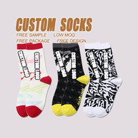 Personnalisez vos propres conceptions Chaussettes Coton Femmes Chaussettes Designer Logo Daily Funny Socks Sox
