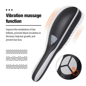 Cepillo de cabeza relajante para medicina del cuero cabelludo con luz roja y azul, promueve el crecimiento del cabello, Led peine de terapia de luz, masajeador eléctrico para alisar el cabello - Product Image 5