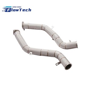 Downpipe à haut débit en acier inoxydable T304 avec bouclier thermique pour Infiniti Q50 3.0T et Nissan 400Z – Fixation directe par boulons - Product Image 4