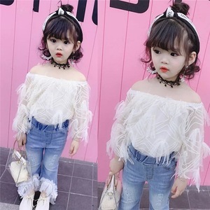 Venta al por Mayor de Conjuntos de Ropa para Niños, Estilo Nuevo, Camisetas Blancas y Pantalones Hip Hop - Product Image 2