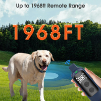 Collier de dressage pour chien à distance, en plastique, étanche IPX7, rechargeable, 3 modes (choc, vibration, bip) pour l'entraînement des chiens