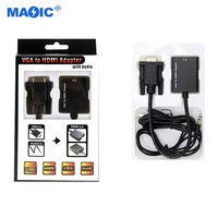 Câbles Accessoires couramment utilisés Adaptateur de convertisseur VGA vers HDMI 1080p Câble VGA vers HDMI pour projecteur d'ordinateur portable HDTV