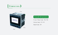 EASTSONG ES96Y-I Medidor de Panel 96x96 Monofásico Amperímetro 5A Corriente CA LED Clase 0.5 RS485 Modbus RTU para Tableros de Distribución IP65 Alta Temperatura