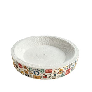 Creative cartoon thickened white corrugated cardboard wear-resistant and non-shedding cat paw bowl cat toy Shenzhen factory cat - Product Image 2