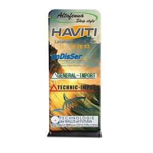 Tùy chỉnh căng thẳng vải Rack hiển thị 3 '8' 10 'gối trường hợp vải với sắt tấm cơ sở - Product Image 4