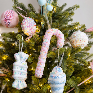 Set <span class=keywords><strong>de</strong></span> Adornos Navideños <span class=keywords><strong>de</strong></span> Macaron Pastel - Decoraciones Colgantes <span class=keywords><strong>de</strong></span> Espuma con Forma <span class=keywords><strong>de</strong></span> Piruleta, Bastón <span class=keywords><strong>de</strong></span> Caramelo, Helado y Donut para Árbol - Product Image 3