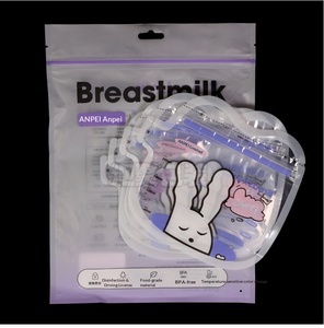Sac isotherme pour lait maternel, imprimé en gravure personnalisée, 100% sans BPA, biodégradable, avec double fermeture éclair - Product Image 6