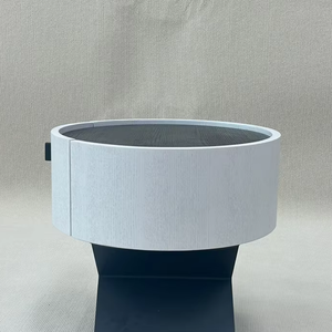 Table de chevet ronde minimaliste <span class=keywords><strong>moderne</strong></span> en bois massif et tissu pour suite de spa et <span class=keywords><strong>décoration</strong></span> de chambre de luxe - Product Image 6