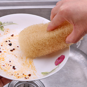 Éponge naturelle en luffa, ronde, pour le bain et l'exfoliation corporelle, origine : province du Henan - Product Image 4