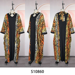 Nuovo Abito in Chiffon Sexy con Lacci <span class=keywords><strong>TEMU</strong></span>, <span class=keywords><strong>Abbigliamento</strong></span> Africano Taglie Forti, Moda Femminile per Commercio Transfrontaliero, Stampa Leopardata con Strass - Product Image 2