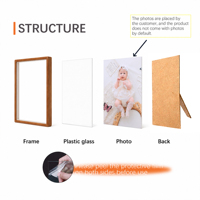 Cadre photo en bois massif fait main avec jointure à tenon et mortaise pour accrocher au mur ou poser sur table A4 A3 8x10 12x18
