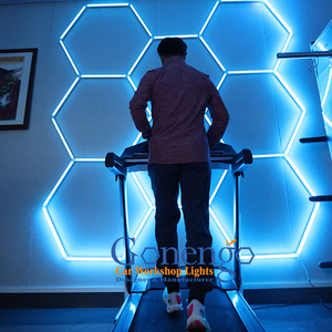 Iluminación <span class=keywords><strong>únic</strong></span>a y elegante Diy ensamblada Rgb Hexagon Lighting Nightclub Gym Luces decorativas - Product Image 3