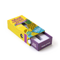 Boîte à tiroir résistante aux enfants avec bouton poussoir personnalisé, emballage en papier rigide avec insert personnalisé, impression couleur intégrale pour petits appareils