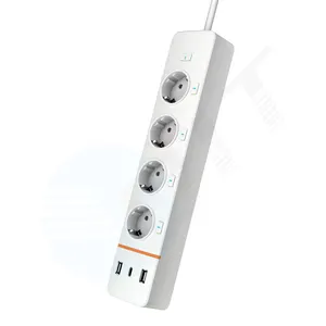 2024 Neue App Fernbedienung Überspannung schutz USB WIFI Steckdosen leiste EU-Stecker Smart Socket Smart Power Strip