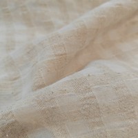 Tissu en mélange de lin et coton tissé à carreaux, prix usine, 125 g/m², durable, 20 % lin 80 % coton, pour manteau, robe, rideau, vêtement