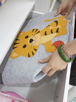 Panier de rangement en feutre Tiger pour la maison, panier à linge sale, panier à jouets, panier pour animaux de compagnie