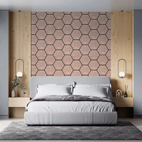 Panneaux acoustiques en lattes de bois Akupanel, panneaux insonorisants avec support en feutre pour la décoration murale des halls d'hôtel, couloirs et réceptions
