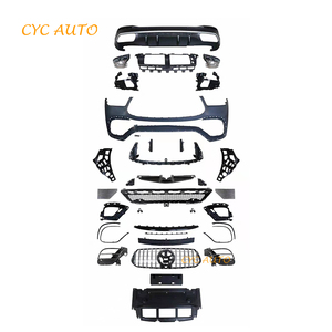Kit de carrocería W167 Facelift conjunto completo Actualización de parachoques delantero a gle63 para <span class=keywords><strong>Mercedes</strong></span> Benz W167 <span class=keywords><strong>AMG</strong></span> <span class=keywords><strong>line</strong></span> 2020 kit de carrocería - Product Image 6