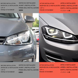 <span class=keywords><strong>Feux</strong></span> de voiture pour <span class=keywords><strong>Golf</strong></span> 7 MK7 2013-2017, phare LED automatique, mise à niveau de l'assemblage, configuration élevée, plug and play, accessoires de lentille de projecteur - Product Image 3