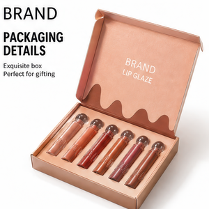 Natural Long Lasting Custom Logo Glitter Lip Plumper Gloss Transparent Orange Water <b>Light</b> <b>Mirror</b> for Daily <b>Makeup</b> Private Label - Product Image 5