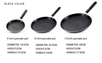 Poêle à frire antiadhésive en aluminium noir de 10 pouces de haute qualité pour la cuisine domestique et extérieure